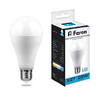 Лампа светодиодная Feron LB-100 A65 Груша E27 220В 25Вт 2200Лм 6400К 65х135мм картинка 